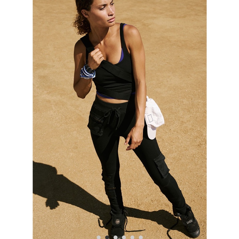 NWOT Free People Trail Leggings in Black